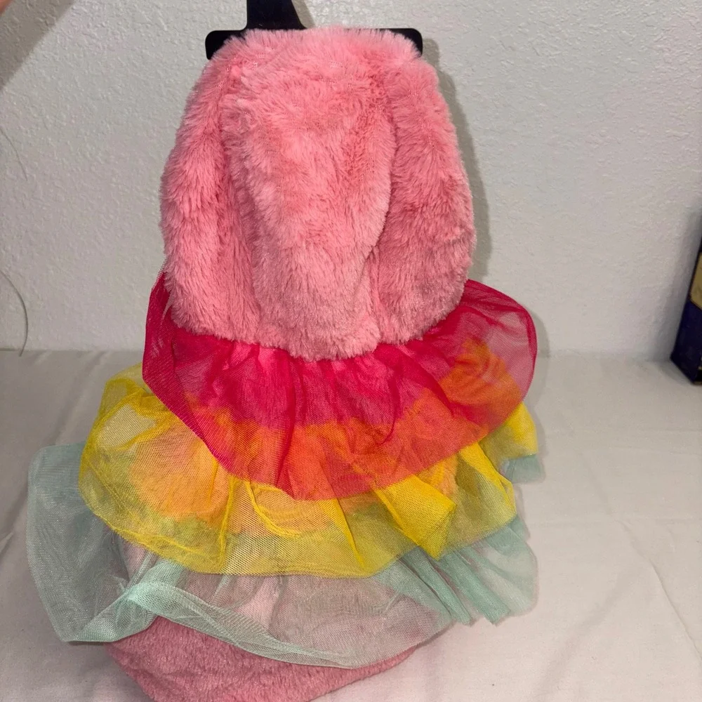Hyde and Eek Boutique Baby Parrot Costume‎ 0-6 Months Pink Yellow  Green Tulle